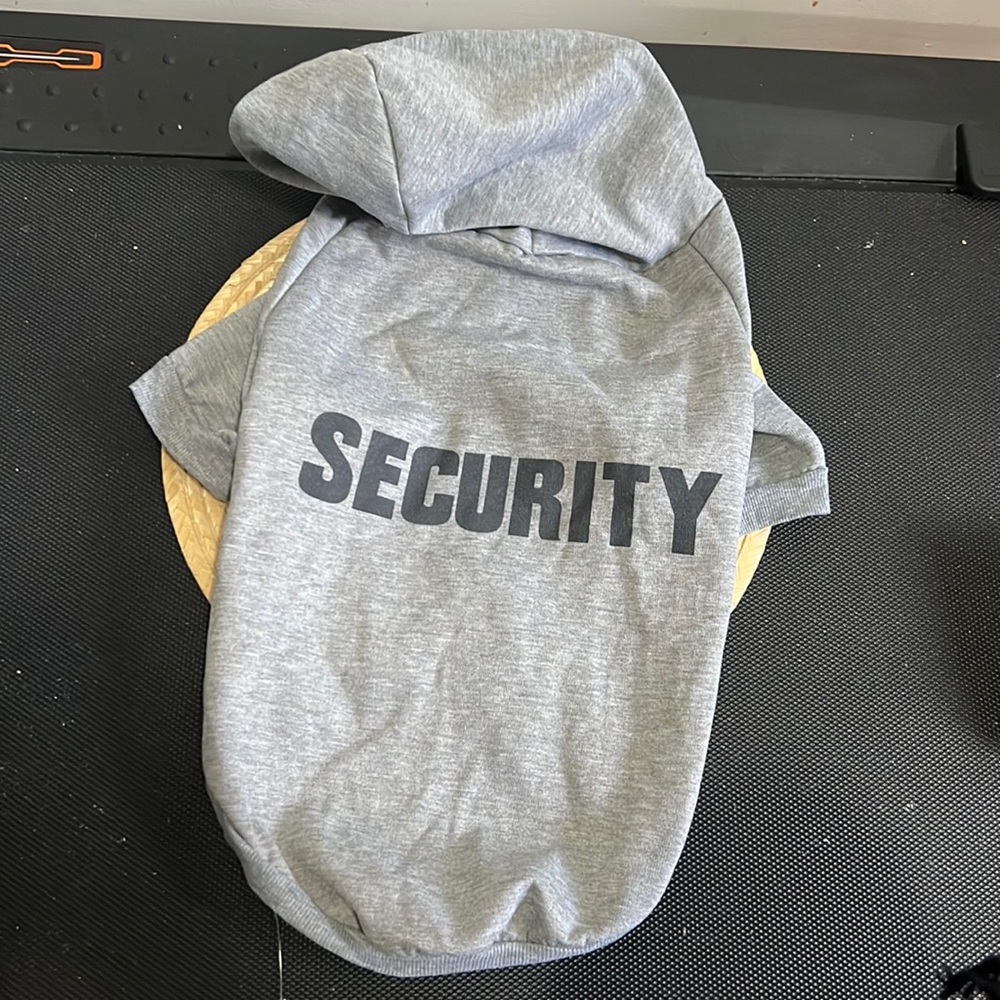 Droolingdog Short Sleeve Hoodie Security Print Top Size XXL